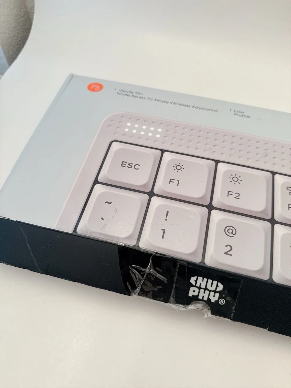 NuPhy Node75 V1 Wireless Mechanical Keyboard RGB – White – Open Box